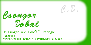 csongor dobal business card